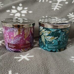White Barn Three-Wick Candle Set- Birchwood Orchard & Cocoa-Chestnuts